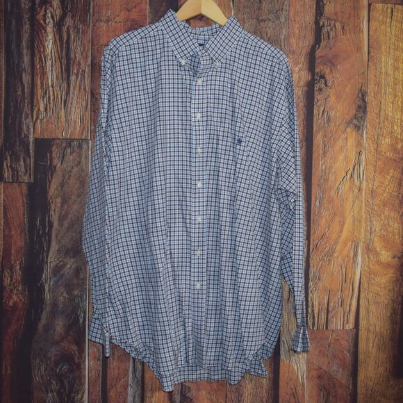 RALPH LAUREN Men's Sz 2XLT Plaid Button Front Shirt - Picture 1 of 7